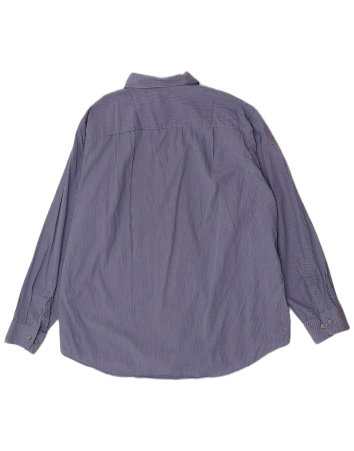 Camicia da uomo Calvin Klein taglia 17 XL in cotone a righe blu