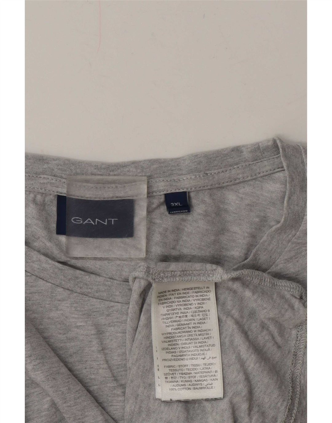T-shirt da uomo Gant Top 3XL cotone chiazzato grigio