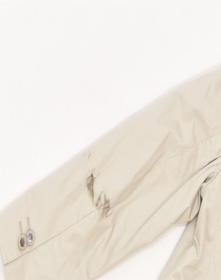 FAY Womens 1 Button Blazer Jacket IT40 Small Beige Cotton | Vintage | Thrift | Second-Hand | Used Clothing | Messina Hembry 