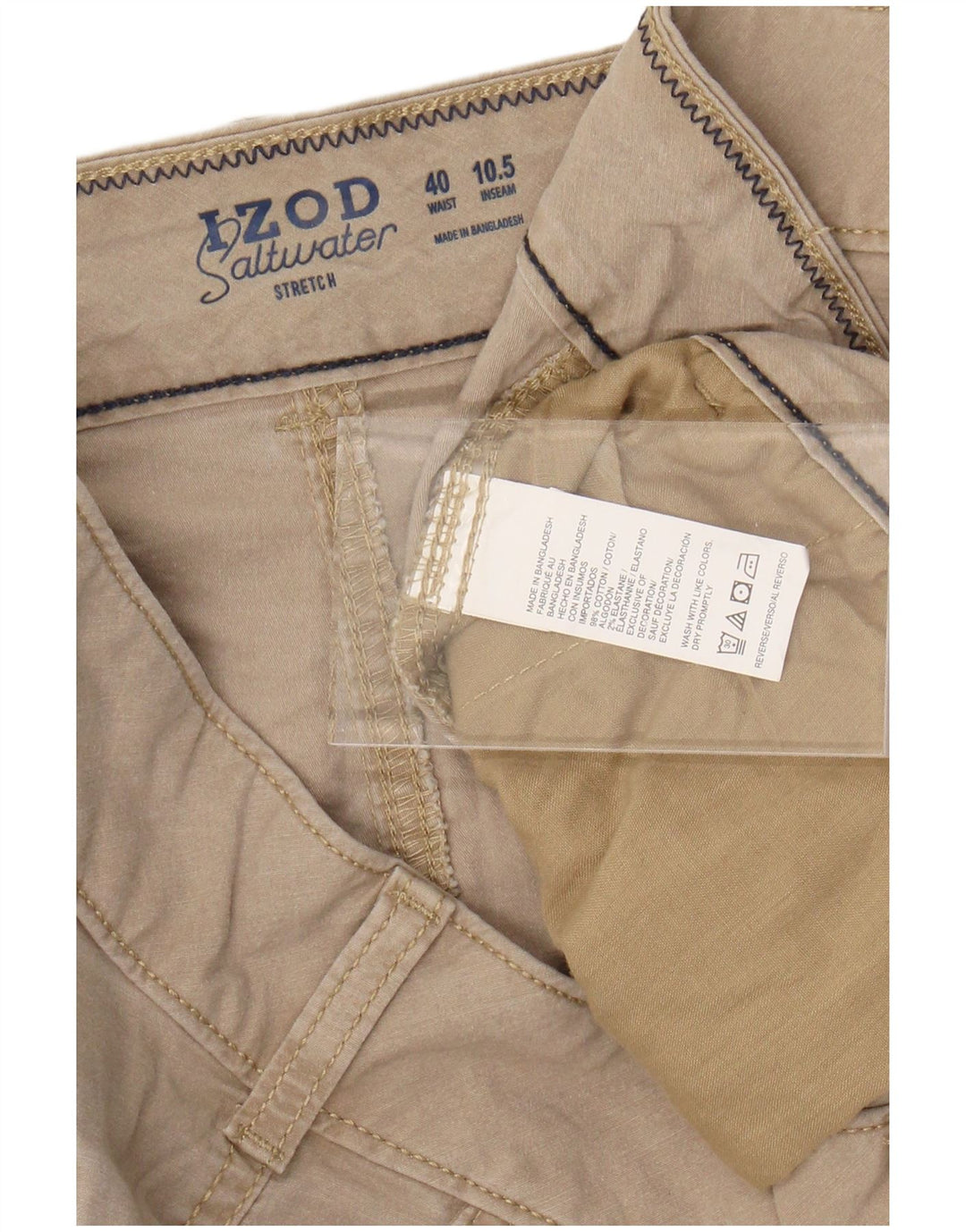 Pantaloncini cargo da uomo per acqua salata IZOD W40 XL in cotone beige