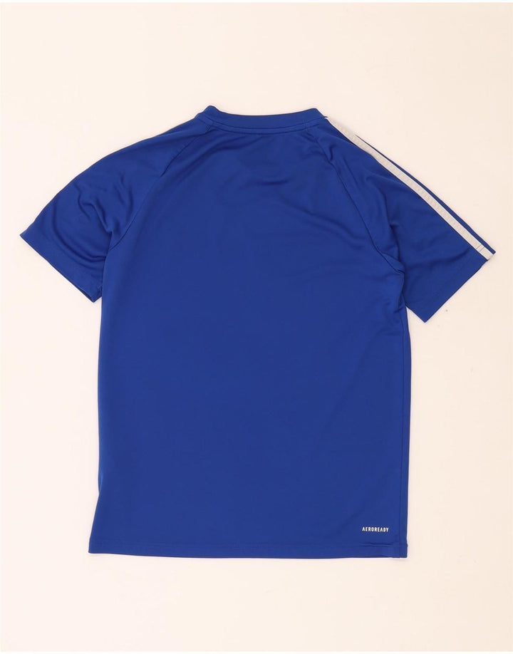 Maglietta ADIDAS Aeroready da bambino 13-14 anni in poliestere blu