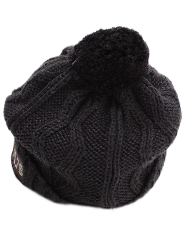 MUSTO Mens Knit Beanie Cap One Size Grey Acrylic Winter