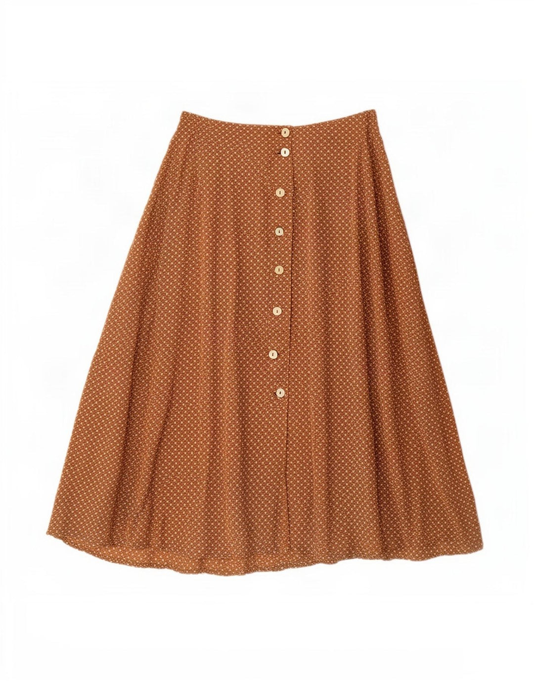 Gonna svasata da donna Les Copains IT 46 Large W32 Acetato maculato marrone