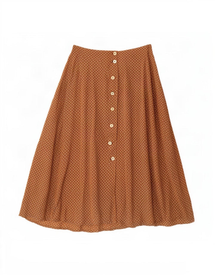 Gonna svasata da donna Les Copains IT 46 Large W32 Acetato maculato marrone