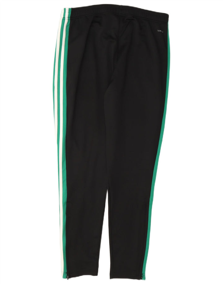 Pantaloni da tuta Adidas Climalite da uomo, grandi, in poliestere color block nero