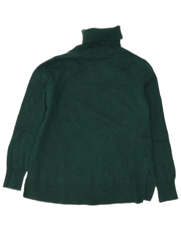 Maglione maglione da donna a collo alto Massimo Dutti UK 10 piccolo lana verde