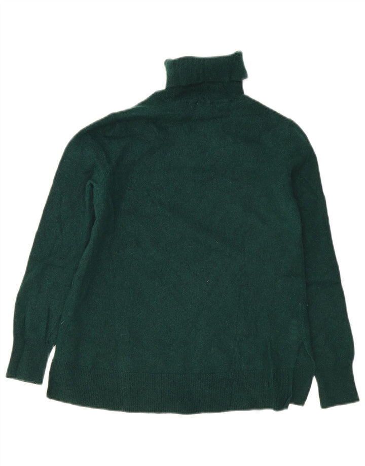 Maglione maglione da donna a collo alto Massimo Dutti UK 10 piccolo lana verde