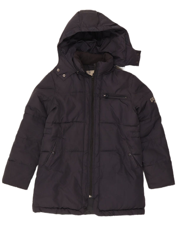 Cappotto imbottito con cappuccio per ragazze Best Company 13-14 anni in poliestere blu navy