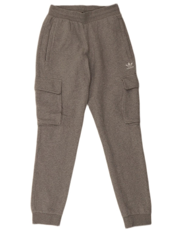 Pantaloni da tuta da uomo Adidas Cargo Pantaloni da jogging piccoli in cotone chiazzato grigio