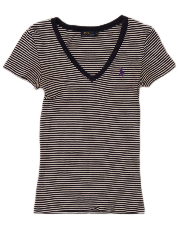 T-shirt a maniche corte da donna Ralph Lauren Top UK 4 XS Blu navy nautico