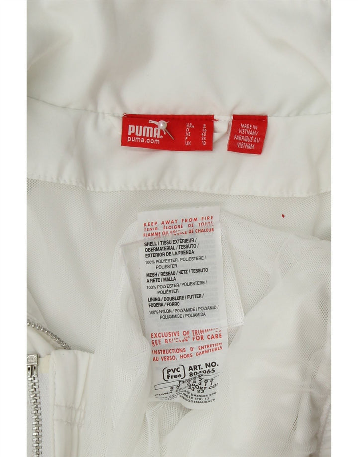 PUMA Womens Tracksuit Top Jacket UK 10 Small White Colourblock Polyester Vintage Puma and Second-Hand Puma from Messina Hembry 