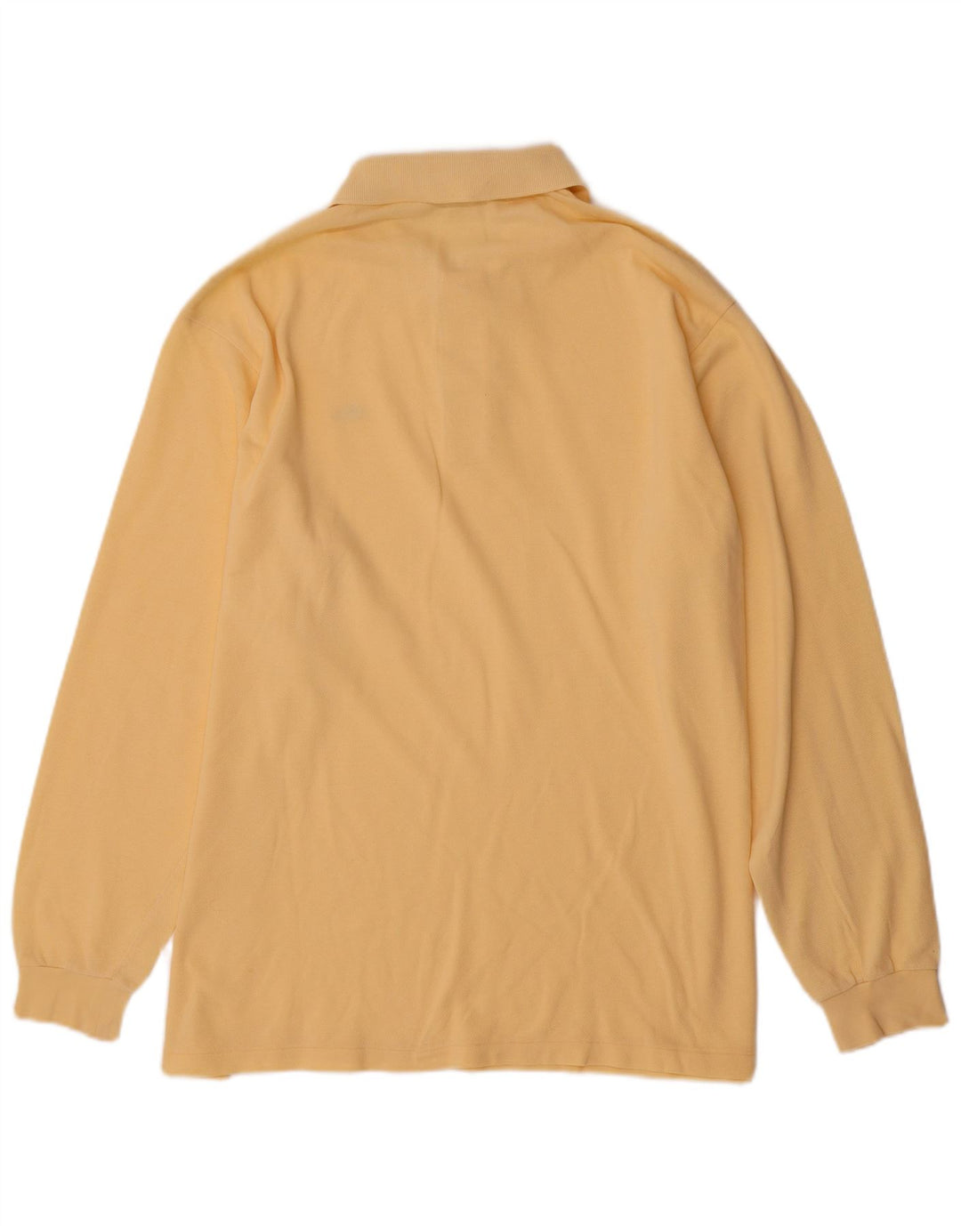 Polo da uomo a maniche lunghe Lacoste taglia 7 2XL cotone giallo