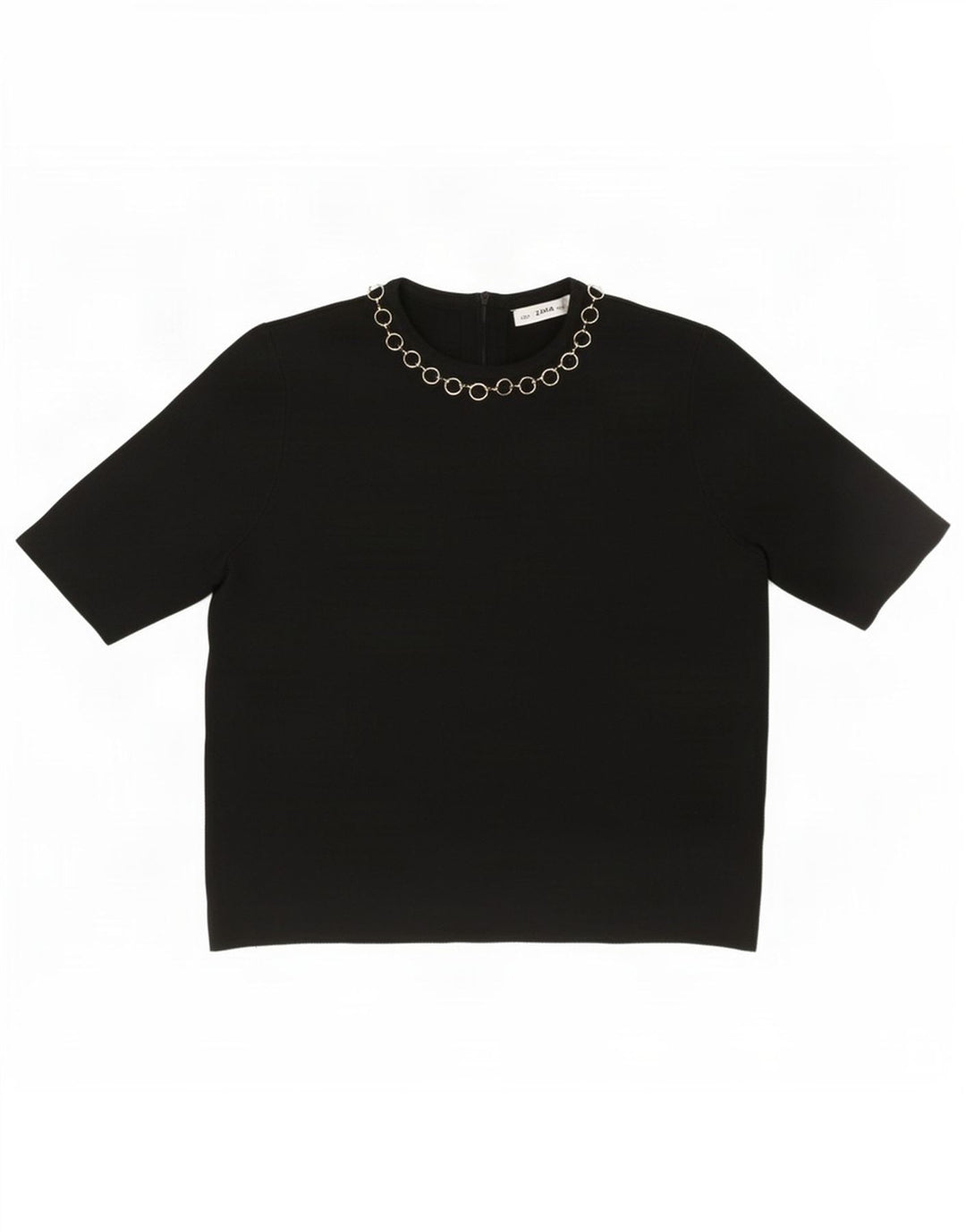 Top corto in camicetta corta da donna Zara UK 10 piccolo in viscosa nera