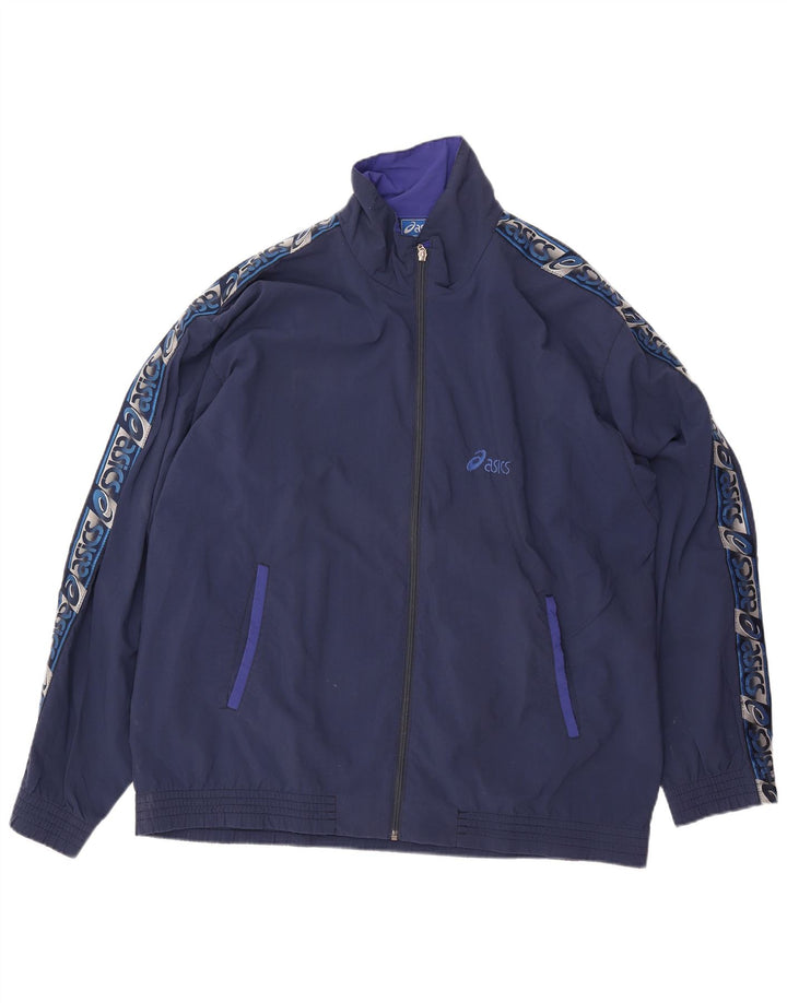 Giacca sportiva da uomo con grafica Asics IT 44 XL Blu Navy