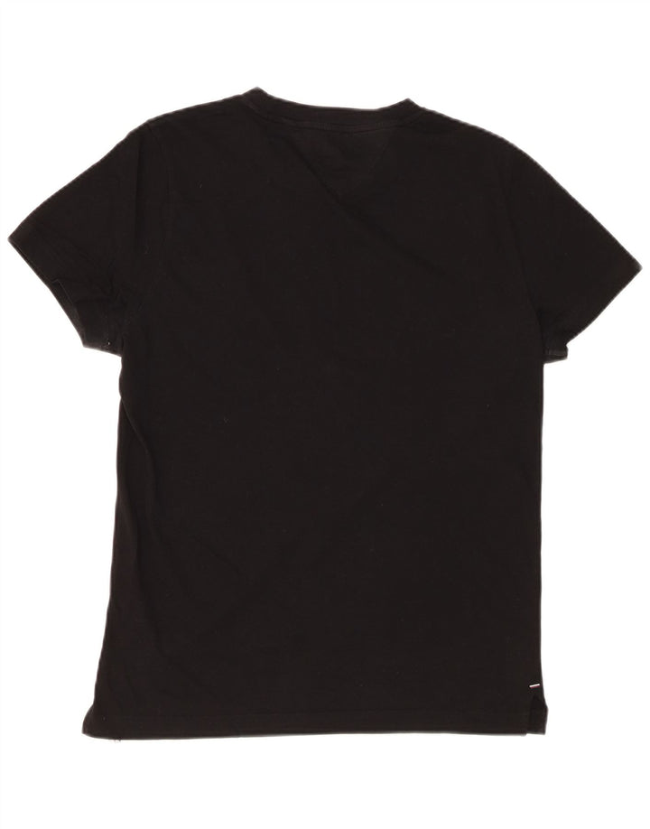 TOMMY HILFIGER T-shirt da uomo Top piccola in cotone nero