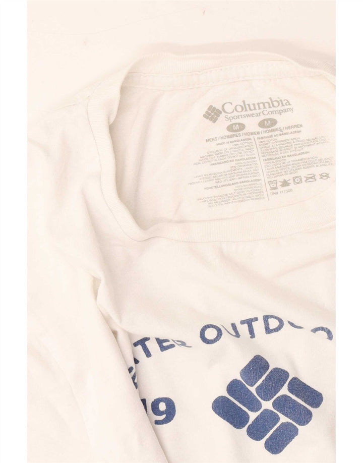 T-shirt grafica da uomo Columbia Top in cotone bianco medio