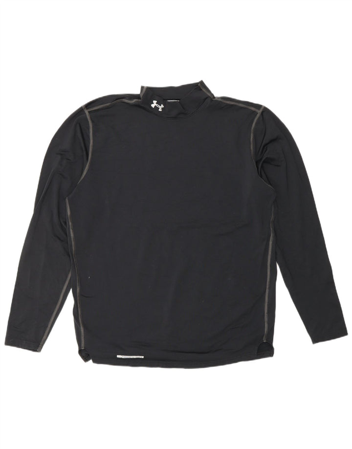 UNDER ARMOUR Maglia Cold Gear da uomo a maniche lunghe grande in poliestere nero