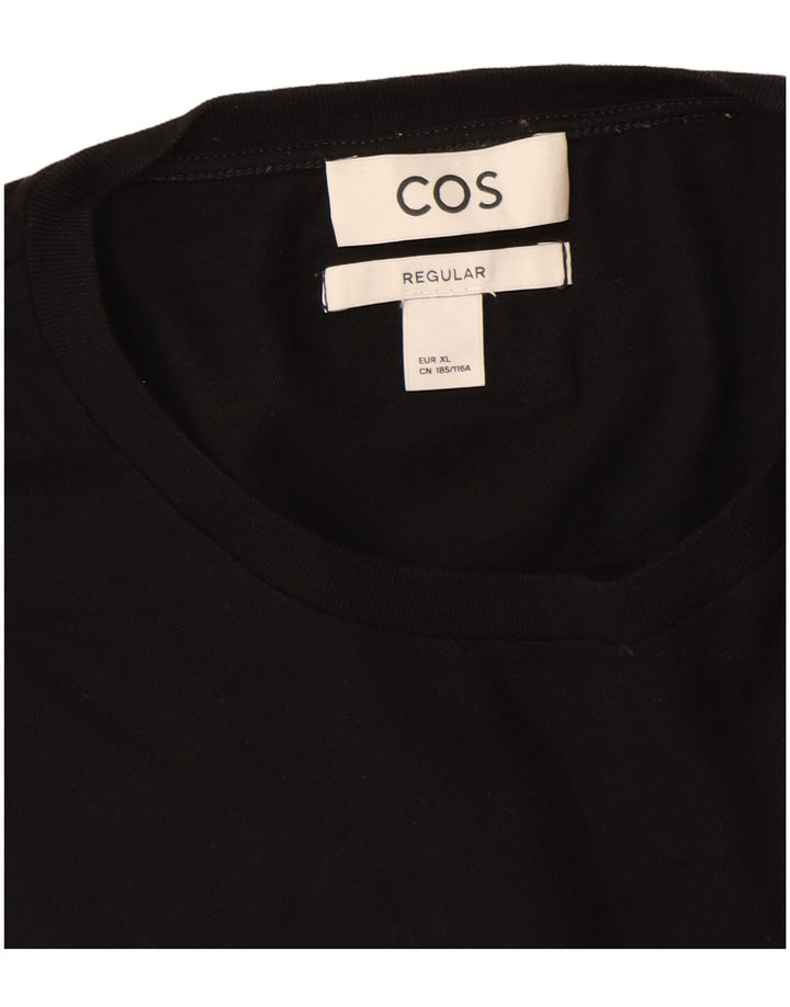 T-shirt da uomo vestibilità regolare Cos XL in cotone nero
