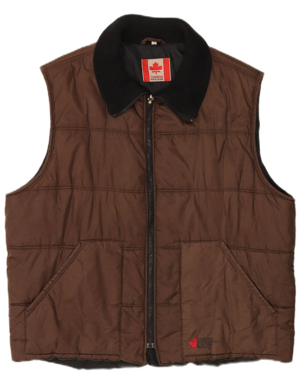 Gilet imbottito da uomo canadese UK 42 XL marrone in poliammide