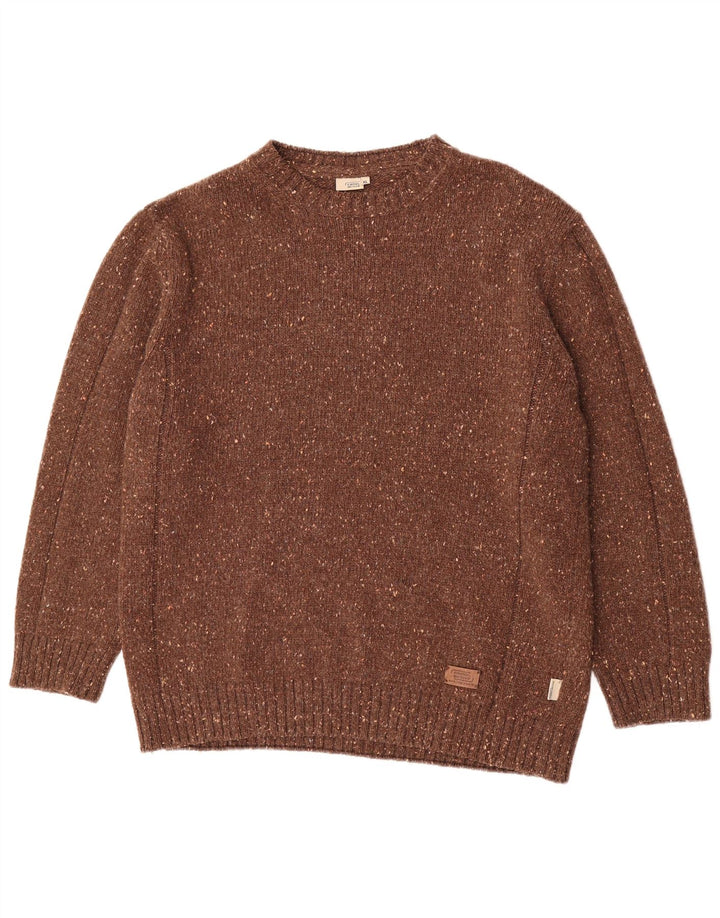 Maglione maglione girocollo da uomo Camel Active XL marrone screziato