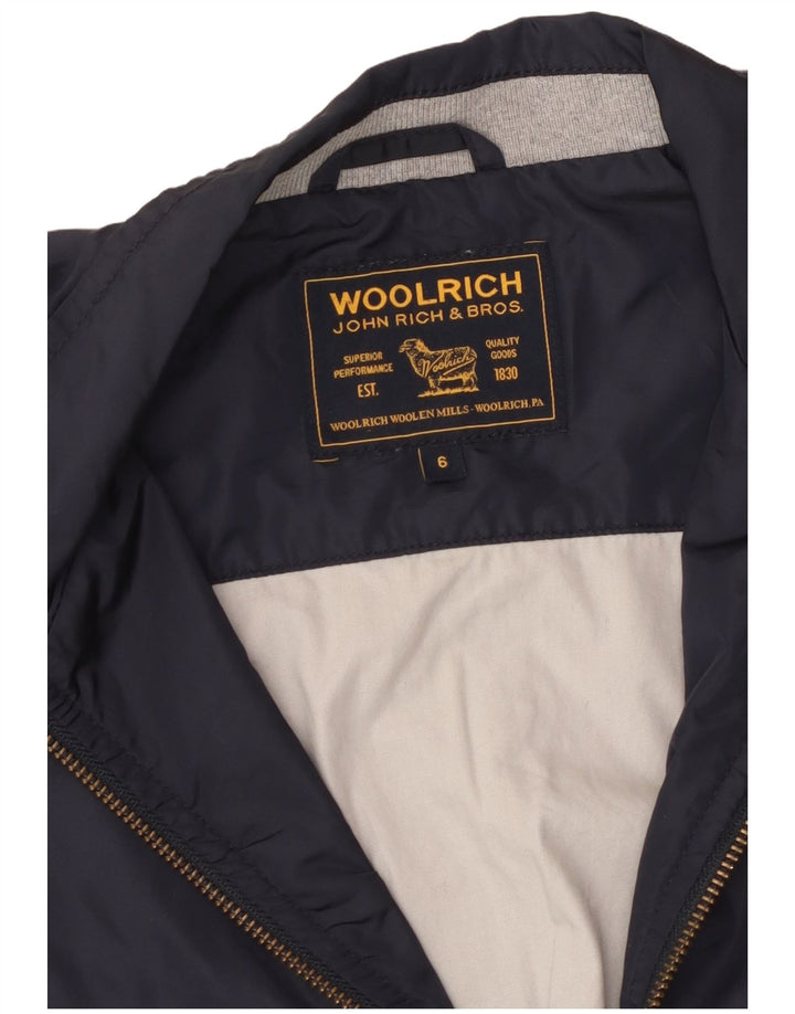 Giubbotto bomber da bambino WOOLRICH 5-6 anni color block blu navy