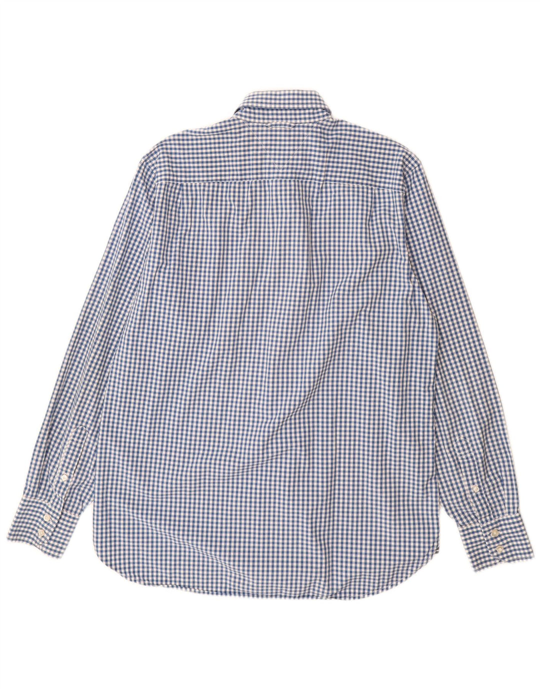 Camicia a quadri da uomo Tommy Hilfiger in cotone a quadretti blu medio