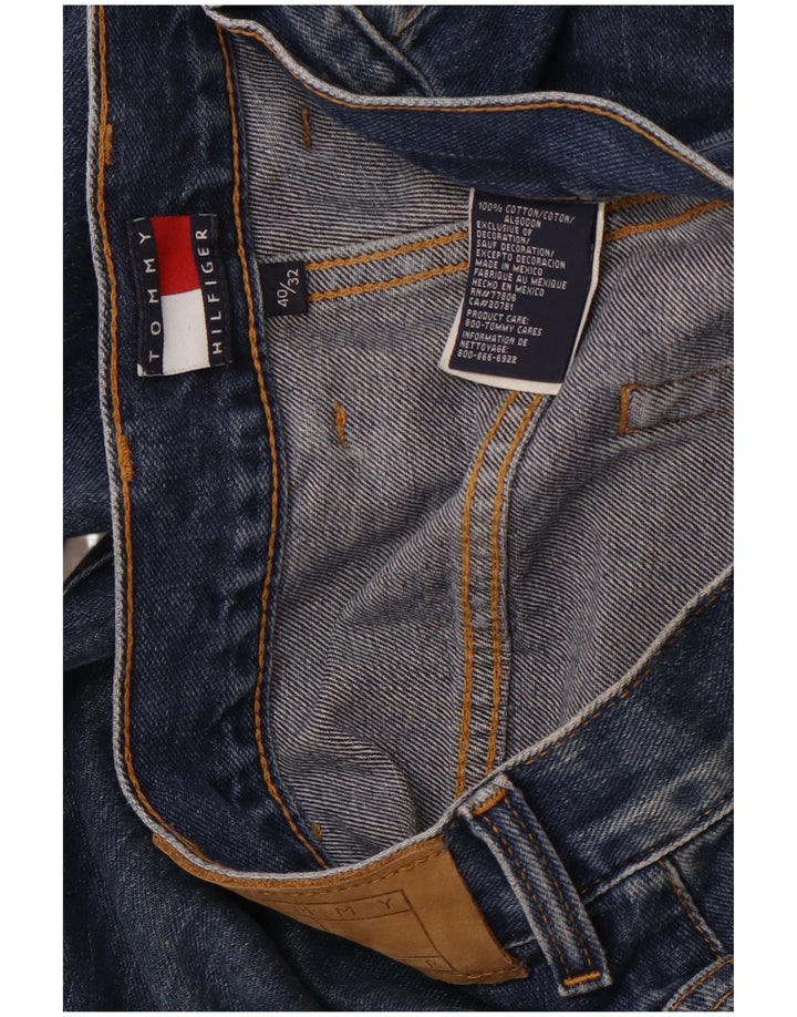 TOMMY HILFIGER Jeans dritti da uomo W40 L32 cotone blu