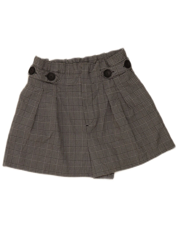 Pantaloncini casual a vita alta da donna Zara medi W28 poliestere a quadri neri