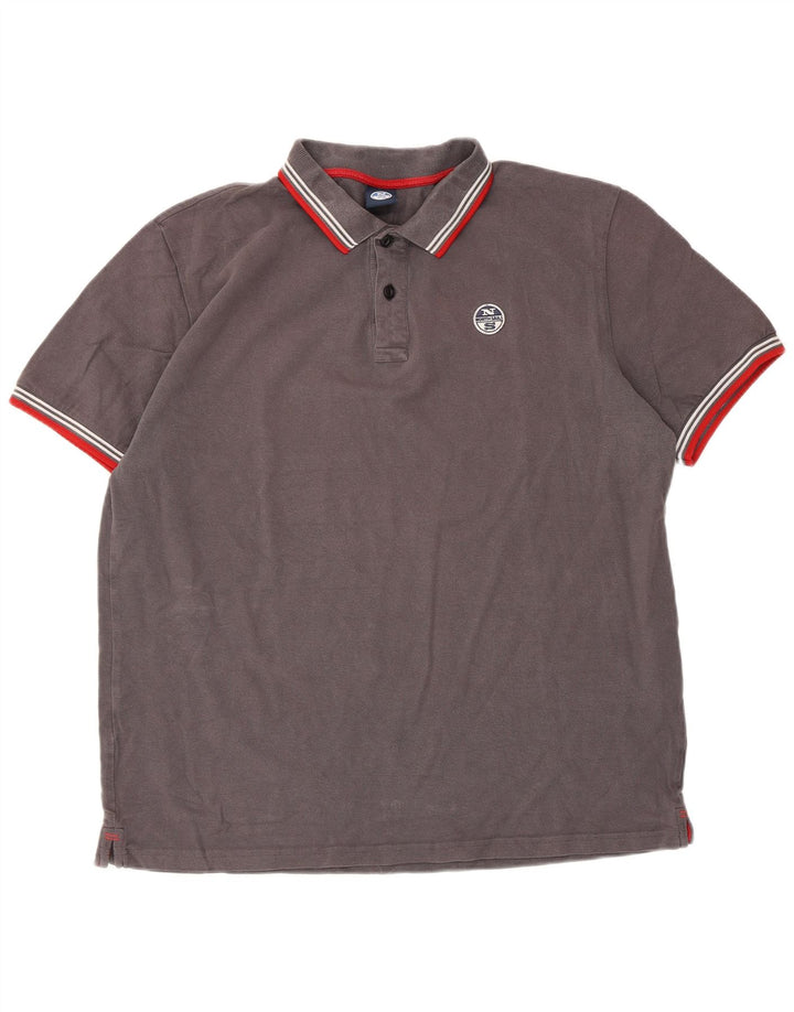 Polo da uomo North Sails XL in cotone grigio