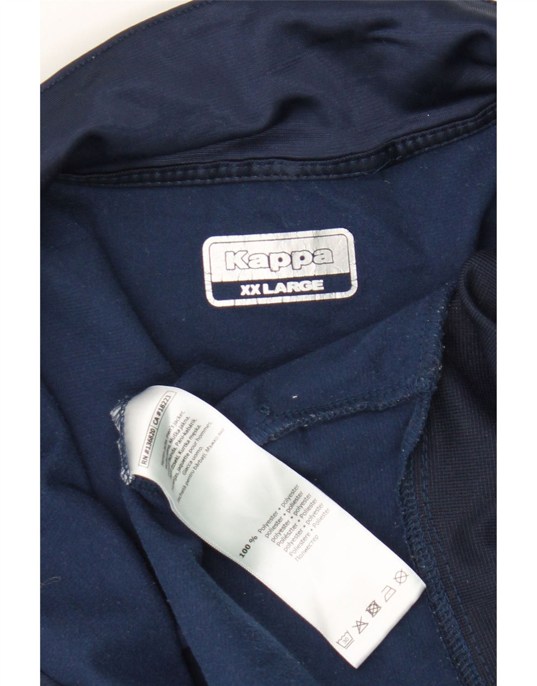 Giacca da tuta grafica da uomo Kappa 2XL poliestere blu navy