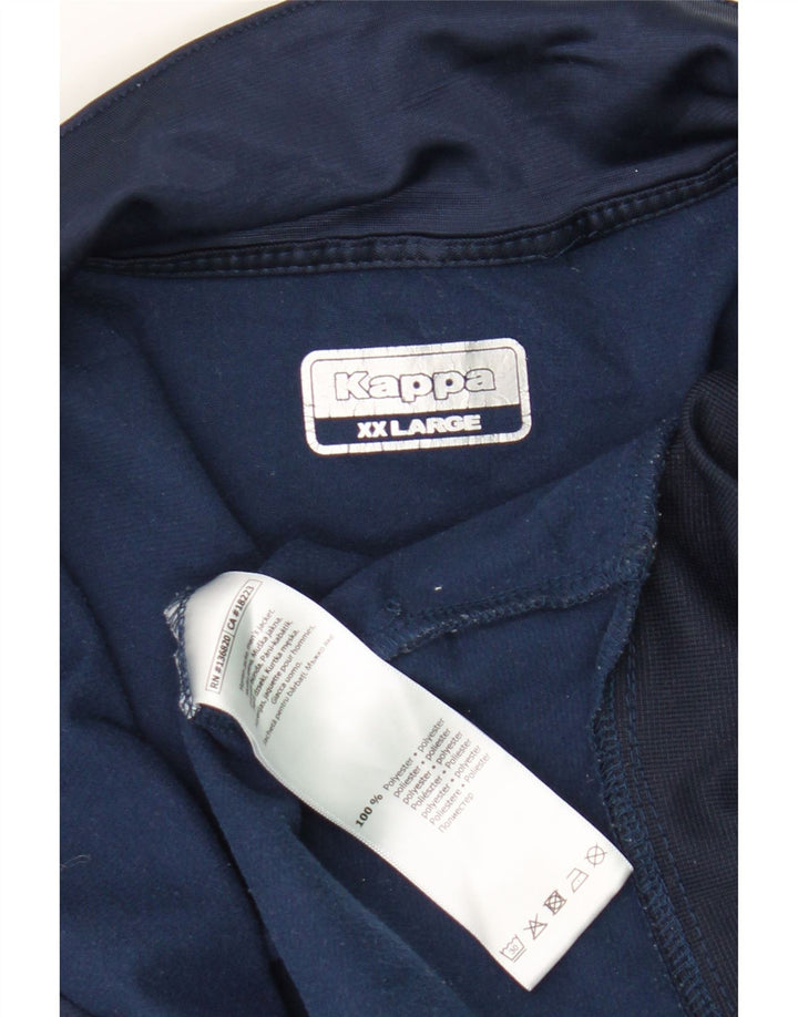 Giacca da tuta grafica da uomo Kappa 2XL poliestere blu navy