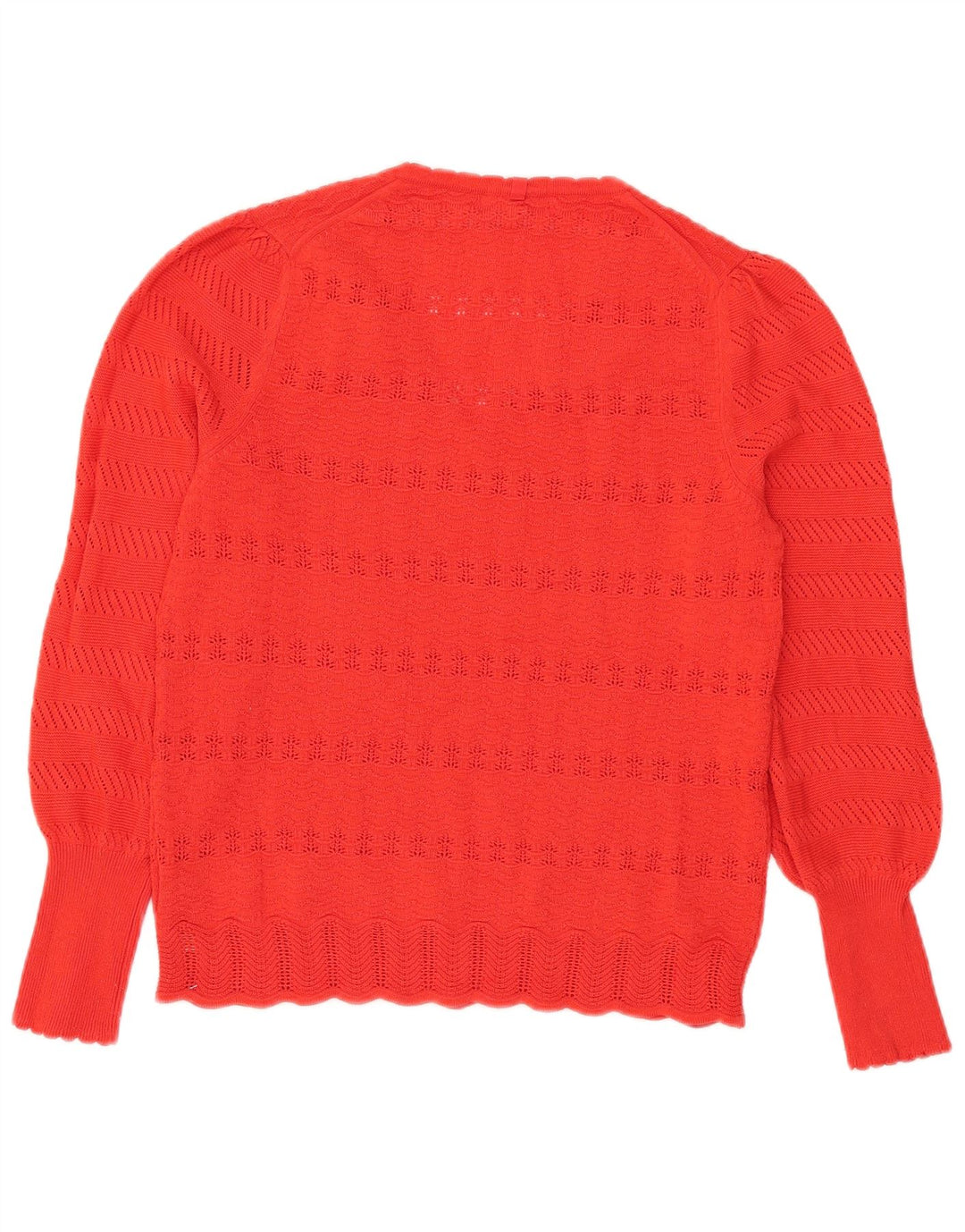 Maglione maglione con scollo a V da donna Marks & Spencer UK 14 Poliestere rosso medio