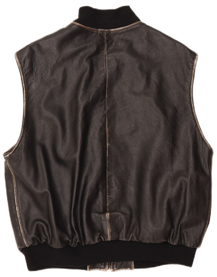 Gilet in pelle da donna CONBIPEL UK 18 XL in pelle nera