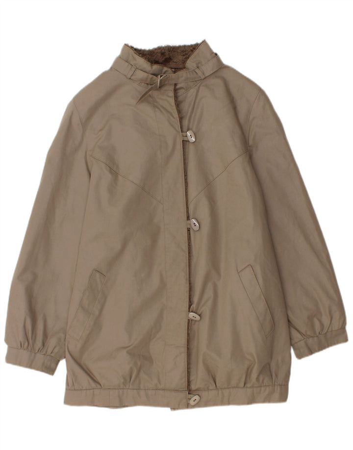 Giacca a vento Sherpa vintage da donna EU 38 Grigio medio