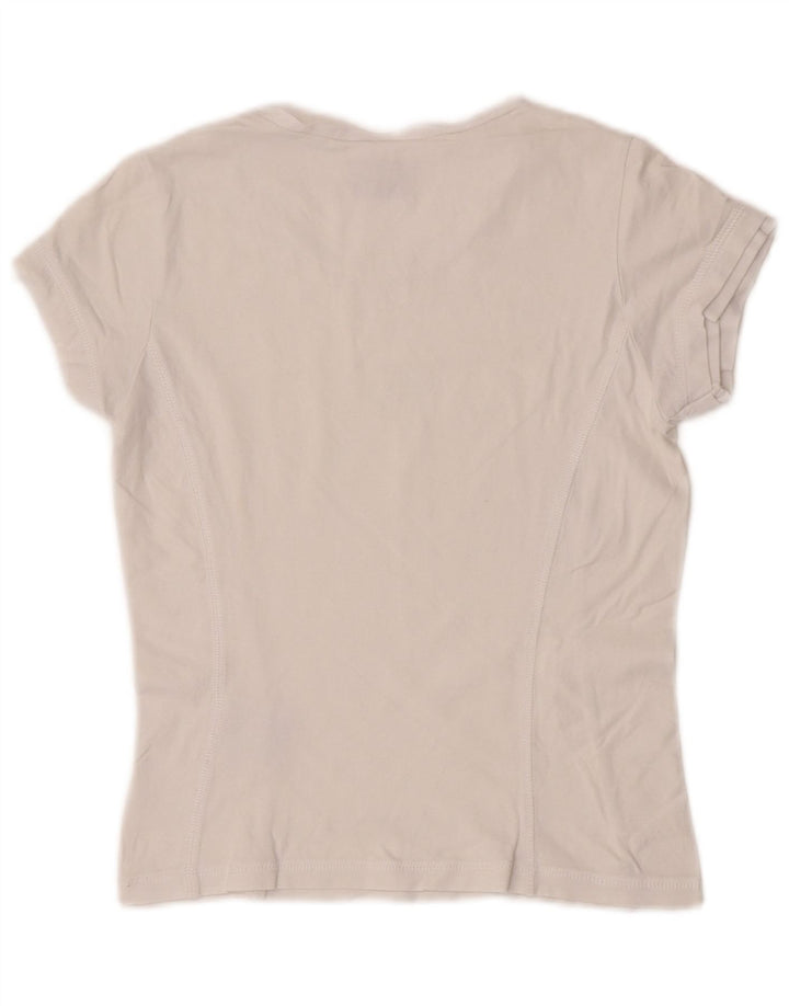 T-shirt corta Champion Heritage Classics da donna UK 8 piccola bianca