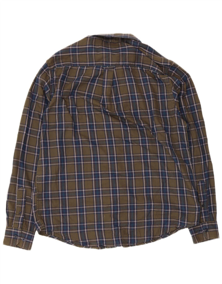 JAMES PRINGLE Camicia da uomo in flanella Poliestere a quadri kaki medio