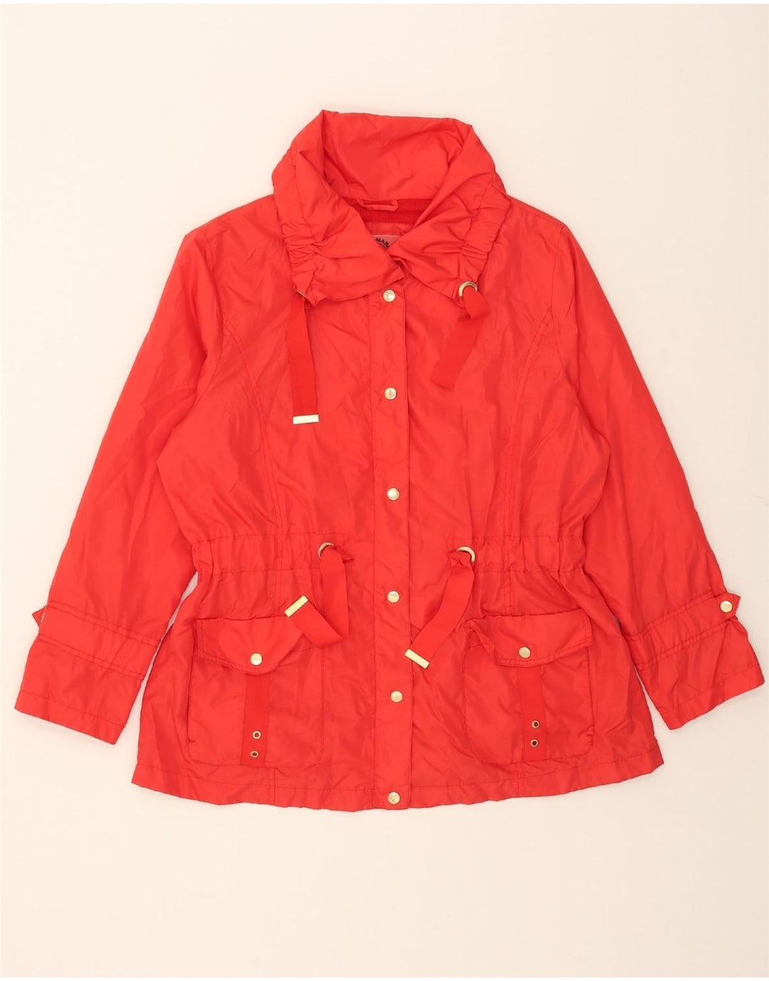 VINTAGE Womens Utility Jacket UK 20 2XL Red Polyester Vintage Vintage and Second-Hand Vintage from Messina Hembry 