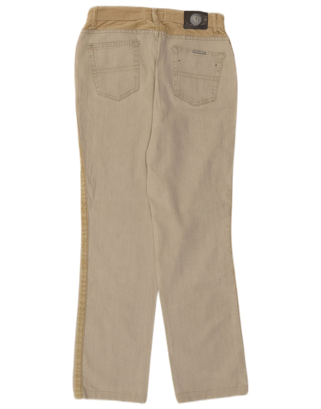 Jeans Dritti Donna Trussardi IT 44 Medio W28 L28 Beige Colourblock