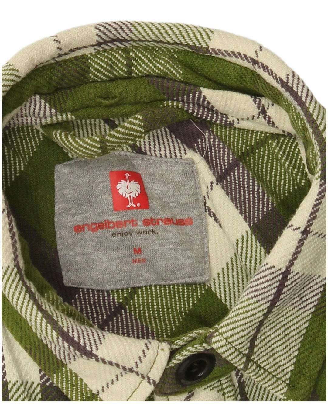 Camicia da uomo in flanella Engelbert Strauss a quadri verde medio