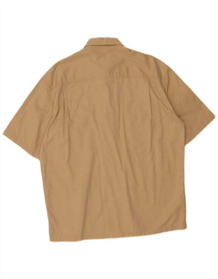 Camicia Trussardi Uomo Manica Corta in Cotone Beige Medio