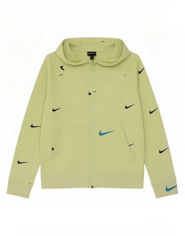Felpa con cappuccio e zip Nike grafica standard per ragazze, 12-13 anni, grande verde