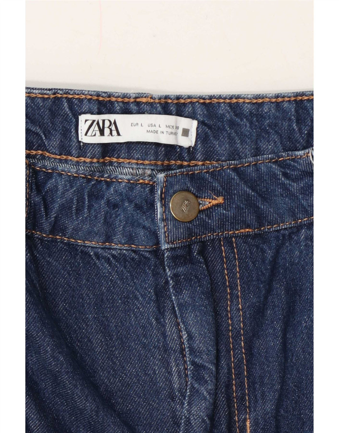 Gonna di jeans Zara da donna grande W30 blu