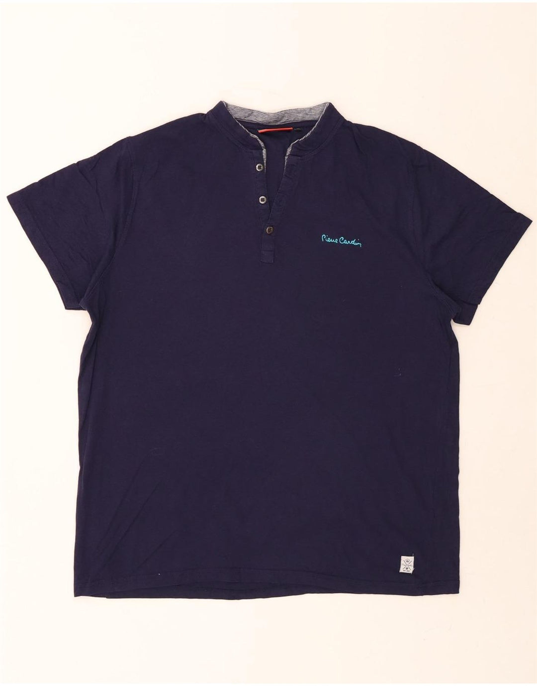 PIERRE CARDIN Mens Polo Shirt XL Navy Blue Cotton Vintage Pierre Cardin and Second-Hand Pierre Cardin from Messina Hembry 