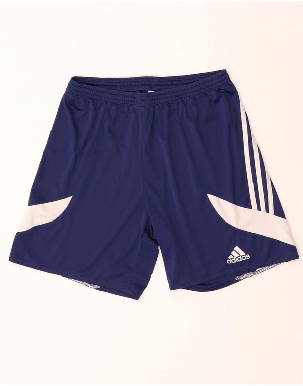 Pantaloncini sportivi Adidas Climalite da uomo, poliestere color block medio blu navy