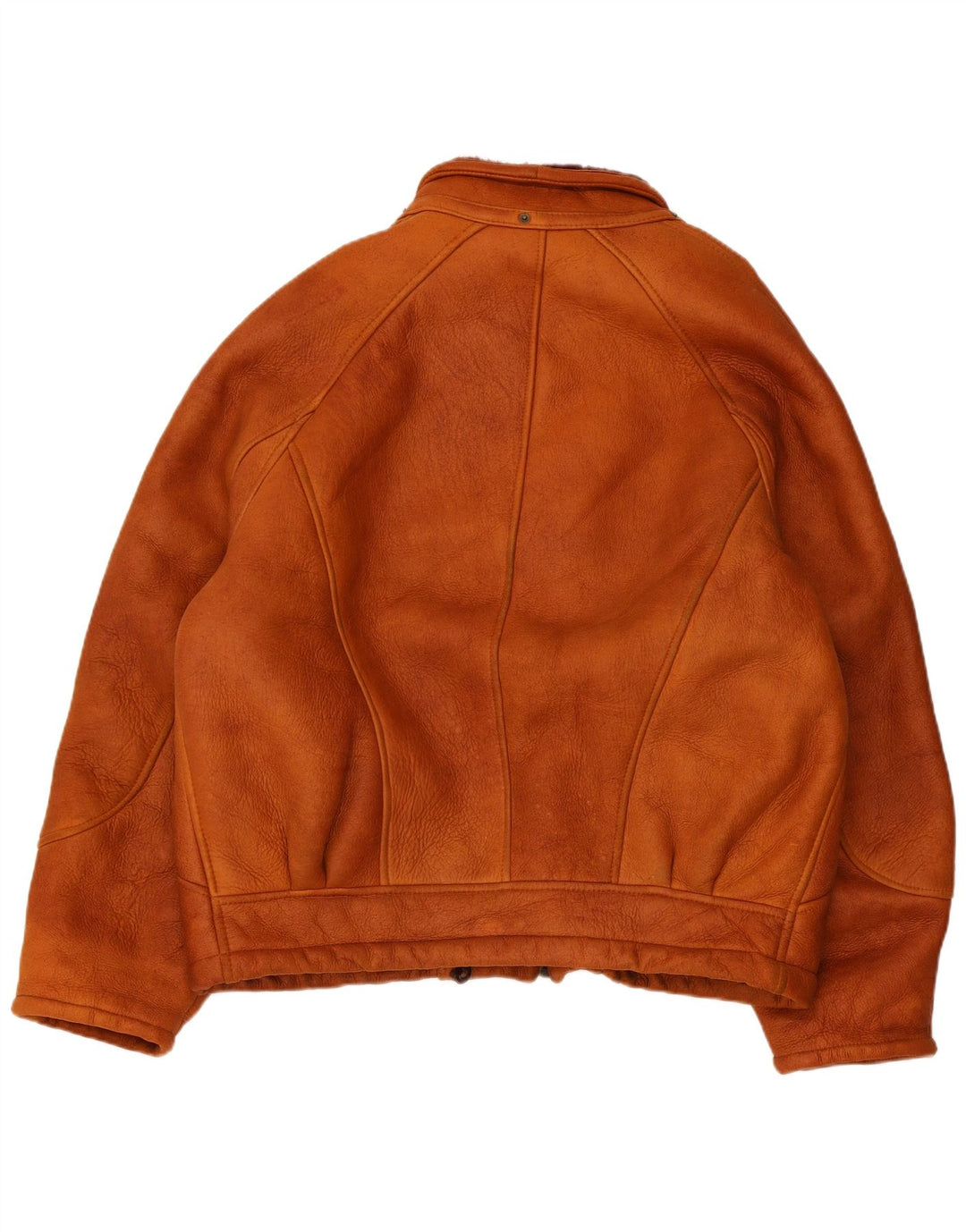 Giacca in shearling vintage da donna UK 12 Marrone medio