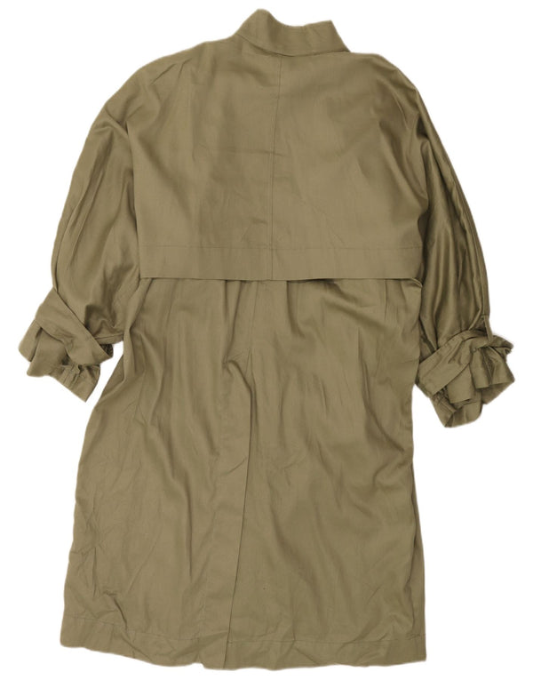 Trench oversize da donna Zara UK 6 XS cotone kaki