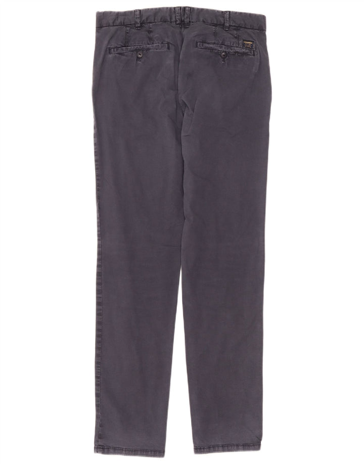 Pantaloni chino slim da uomo Blauer W32 L33 in cotone blu navy