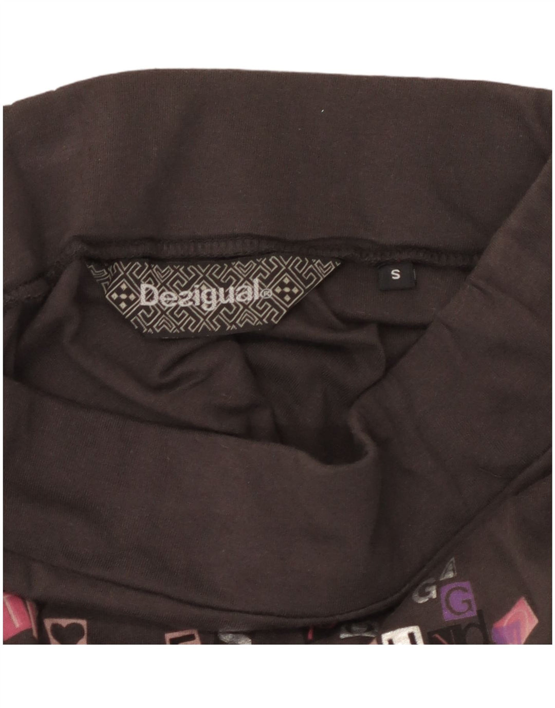 Gonna Desigual da donna con linea ad A grafica piccola W26 grigia