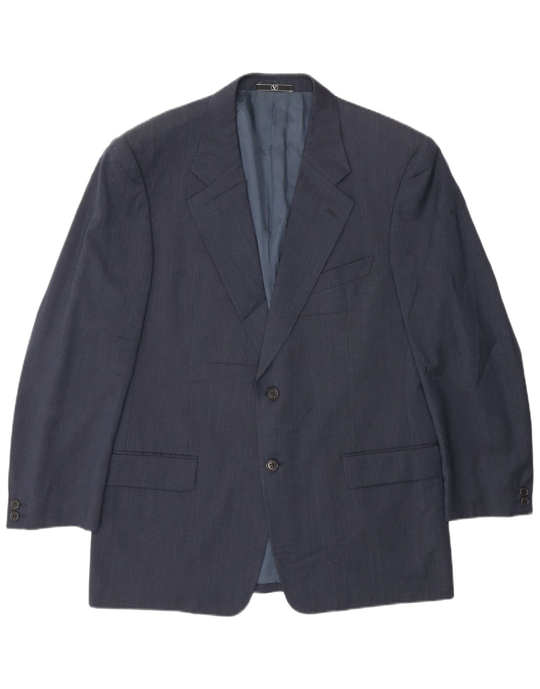 Giacca blazer da uomo a 2 bottoni Valentino IT 52 XL Blu Navy in lana vergine