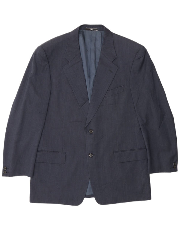 Giacca blazer da uomo a 2 bottoni Valentino IT 52 XL Blu Navy in lana vergine